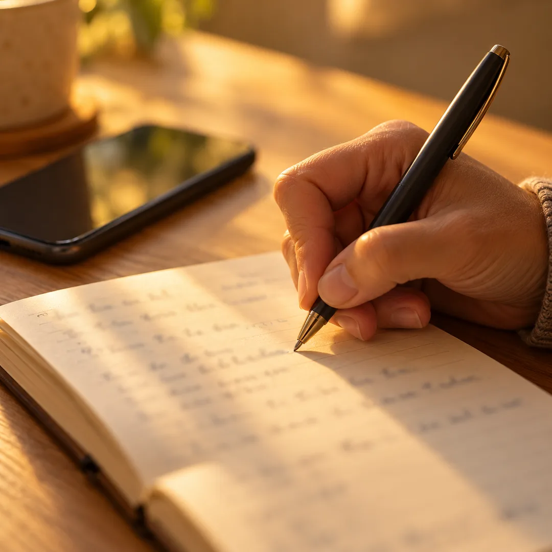 A dated notebook records factual details in a safe place