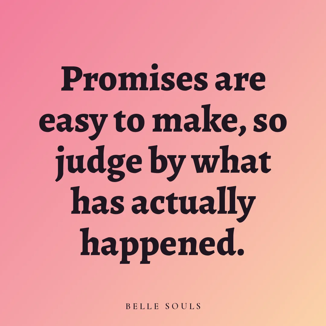 Promises are easy to make, so judge by what has actually happened.