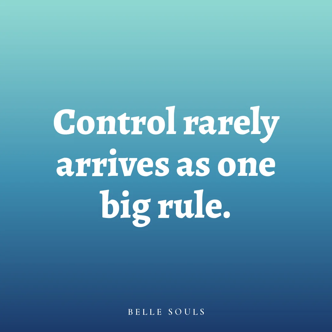 Control rarely arrives as one big rule.