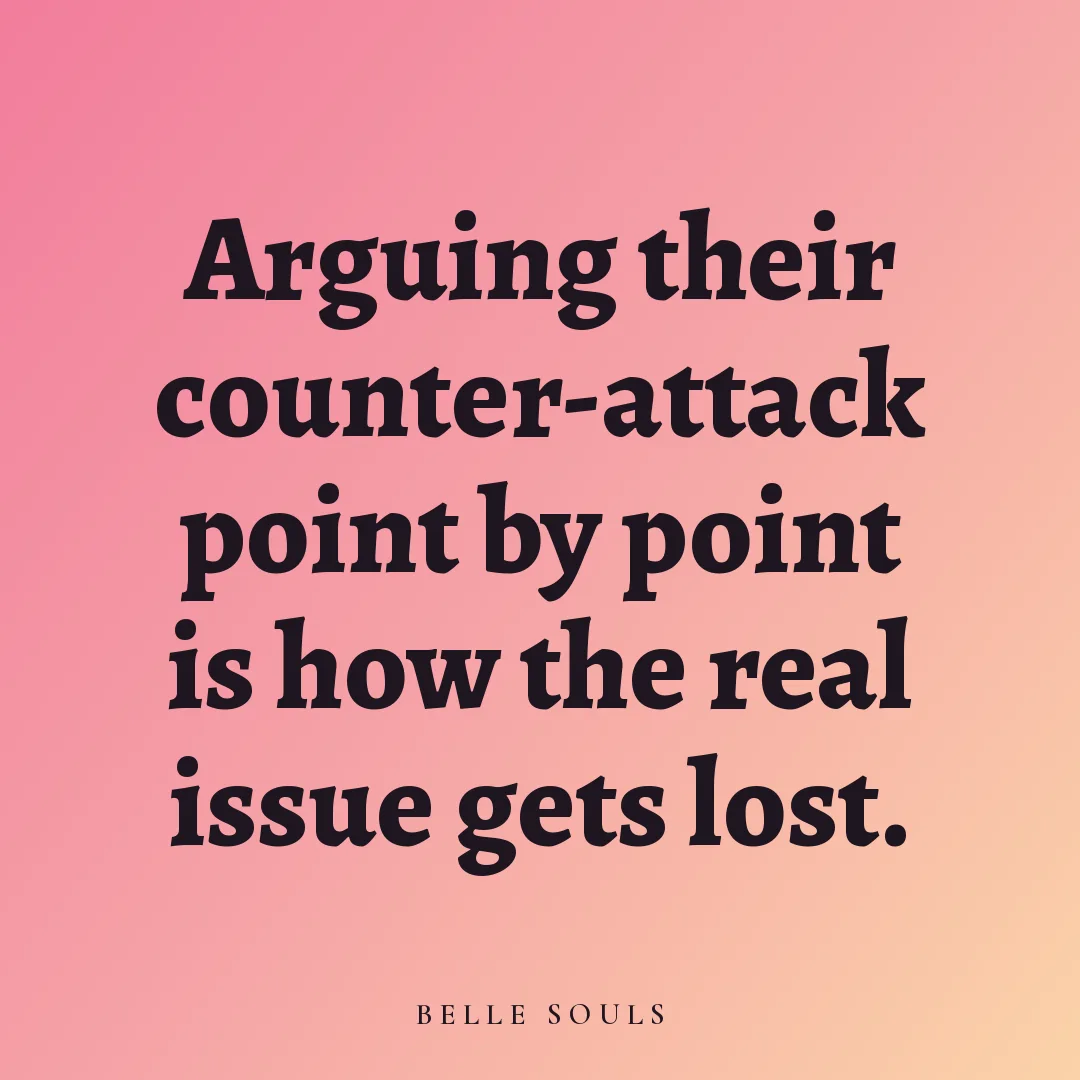 Arguing their counter-attack point by point is how the real issue gets lost.