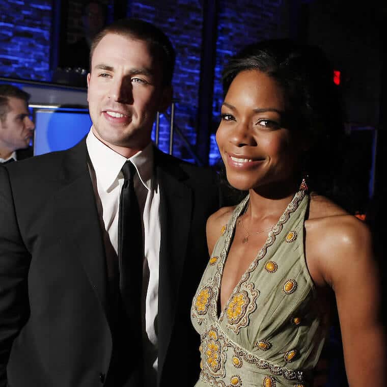 Chris Evans and Naomie Harris 