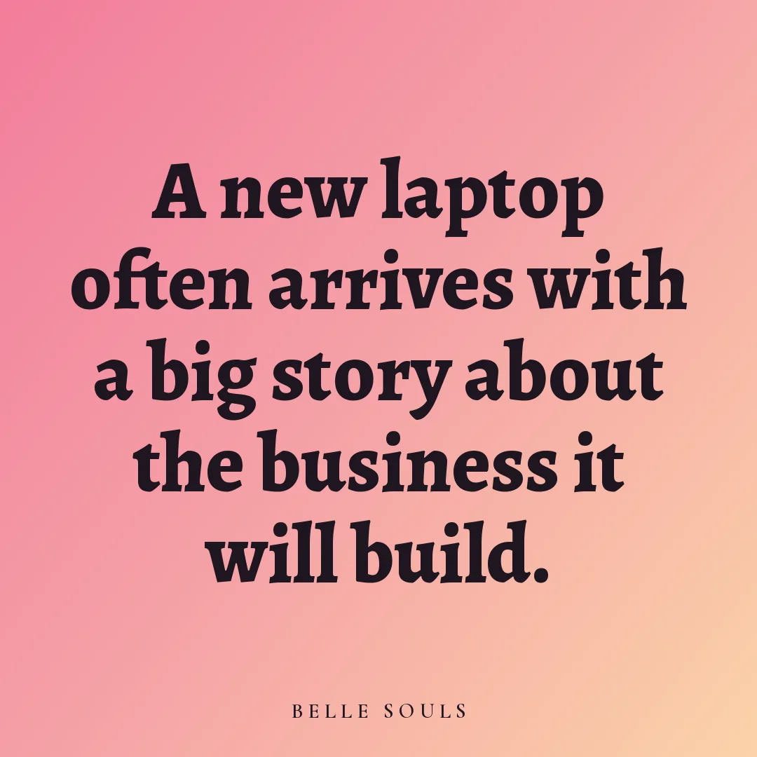 A new laptop often arrives with a big story about the business it will build.
