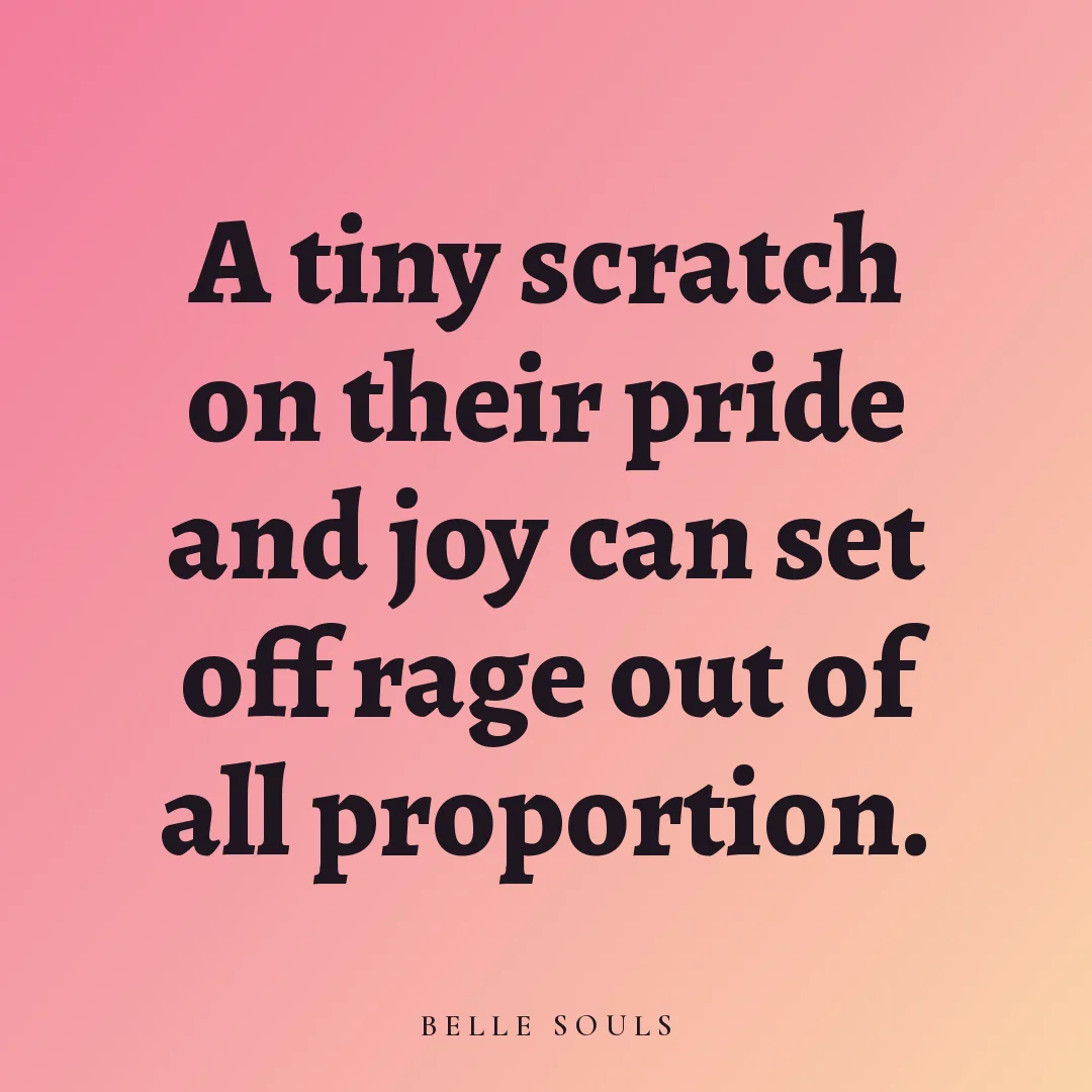 A tiny scratch on their pride and joy can set off rage out of all proportion.