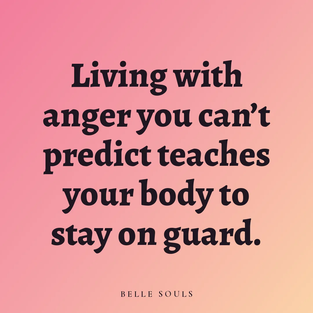 Living with anger you can't predict teaches your body to stay on guard.